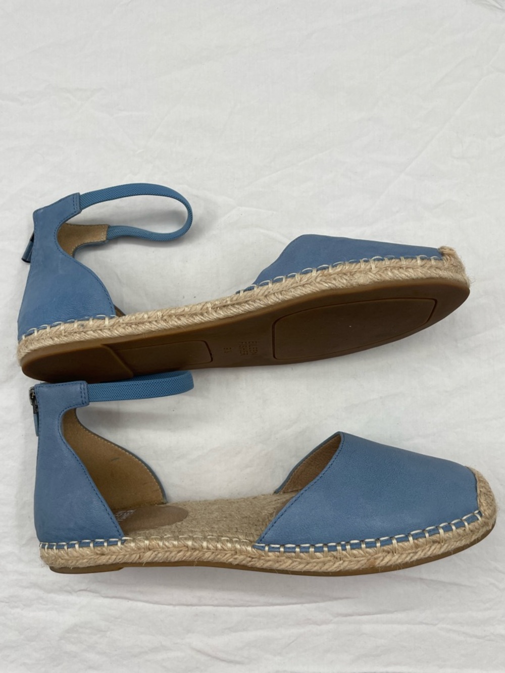 NEW! Eileen Fisher Lala Tumbled Leather Espadrille Flats. 9.5. - Picture 6 of 8